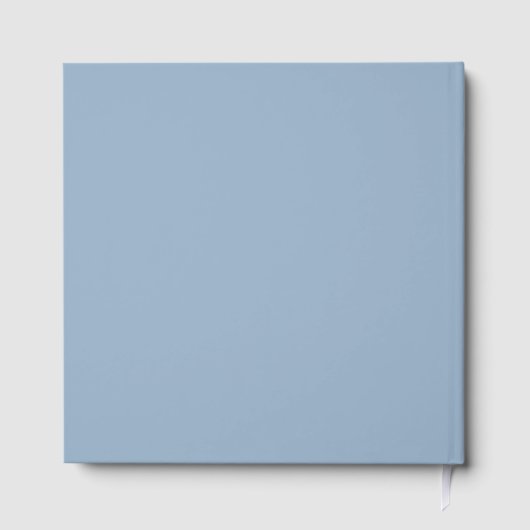 Modern Pastel Blauw Goud Glitter bruiloft gastenbo Gastenboek (Achterkant)