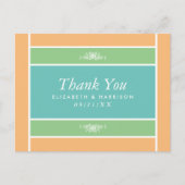 Modern pastel blok - Tropische kleuren - Dank u Briefkaart (Voorkant)