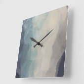 Modern Pastel Blue Abstract patroon Vierkante Klok (Hoek)