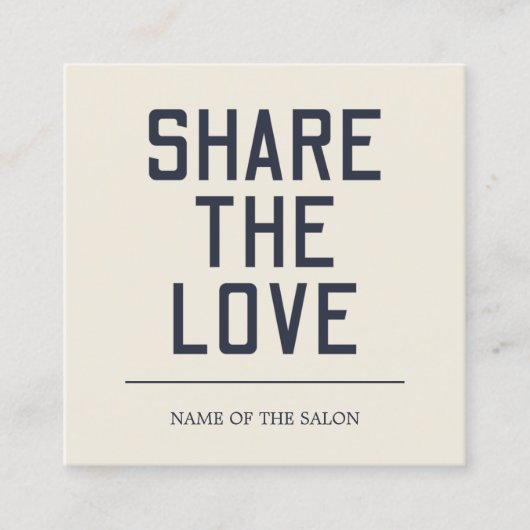 Modern Pastel Blue Bold Salon Referral Kaart (Voorkant)