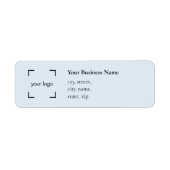 Modern Pastel Blue Business Retour Adres Label (Voorkant)