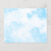 Modern Pastel Blue Cloud Nine Recept voor de bruid (Achterkant)