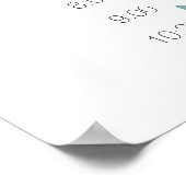 Modern Pastel Blue Rozen Wedding Schedule Poster (Hoek)