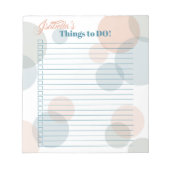 Modern Pastel Bubbles Bride's Things to Do List Notitieblok (Voorkant)