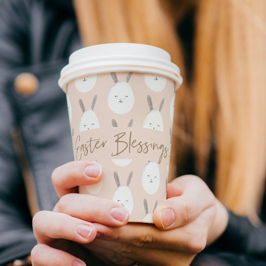 Modern Pastel Bunny Egg Pattern | Pasgeborenen Papieren Bekers