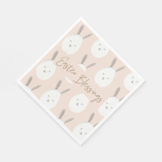 Modern Pastel Bunny Egg Pattern | Pasgeborenen Servet (Hoek)