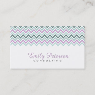 Modern Pastel Colorful Chevron Pattern Visitekaartje