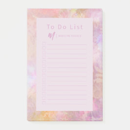 Modern Pastel Florals Monogram Post-it® Notes