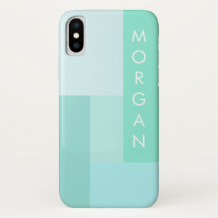 modern pastel geometrisch monogram iPhone x hoesje