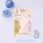 Modern pastel Glitter Flyer (Enkel)