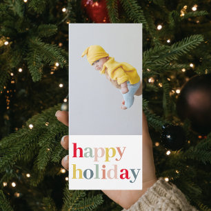 Modern pastel kleurrijke Happy Holiday met foto