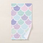 Modern pastel met roodbruine mermaïd patroon met n bad handdoek (Handdoek)