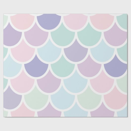 Modern pastel met roodbruine mermaïd patroon met n cadeaupapier (Vlak)