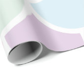 Modern pastel met roodbruine mermaïd patroon met n cadeaupapier (Rol Hoek)