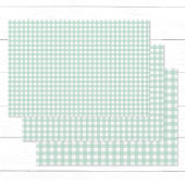 Modern Pastel Mint Green Gingham Check Pattern Inpakpapier Vel