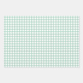 Modern Pastel Mint Green Gingham Check Pattern Inpakpapier Vel (Voorkant)