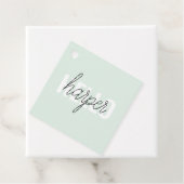 Modern Pastel Mint Hallo en u noemt Bedankjes Labels (In situ)