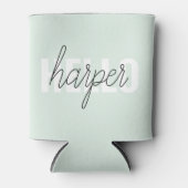 Modern Pastel Mint Hallo en u noemt Blikjeskoeler (Voorkant)