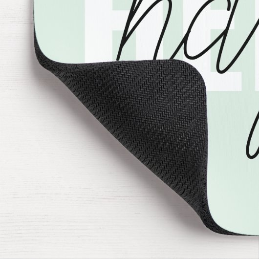 Modern Pastel Mint Hallo en u noemt Muismat (Hoek)