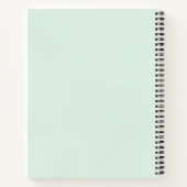 Modern Pastel Mint Hallo en u noemt Notitieboek (Achterkant)
