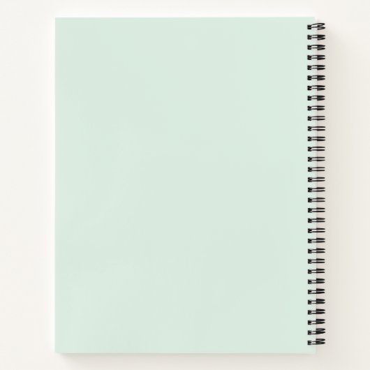 Modern Pastel Mint Hallo en u noemt Notitieboek (Achterkant)