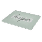 Modern Pastel Mint Hallo en u noemt Snijplank (Hoek)