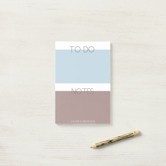 Modern Pastel | Monogramnota's Post-it® Notes (Op bureau)