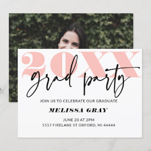 Modern Pastel Ombre Afstudeerder Party uitnodiging