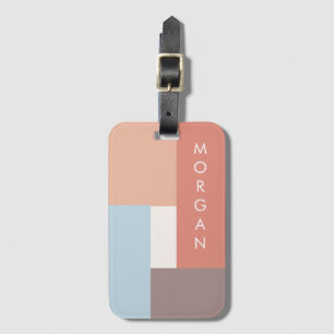 Modern Pastel Personeel Bagagelabel