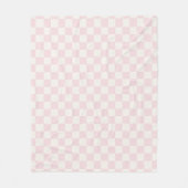 Modern Pastel Pink  Checks Pattern Fleece Blanket Deken (Voorkant)