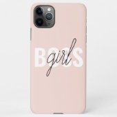 Modern Pastel Pink Girl Boss Phrase iPhone Hoesje (Achterkant)