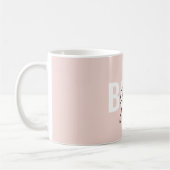 Modern Pastel Pink Girl Boss Phrase Koffiemok (Links)