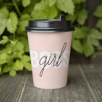 Modern Pastel Pink Girl Boss Phrase