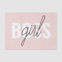 Modern Pastel Pink Girl Boss Phrase