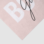 Modern Pastel Pink Girl Boss Phrase Tissuepapier (Detail)