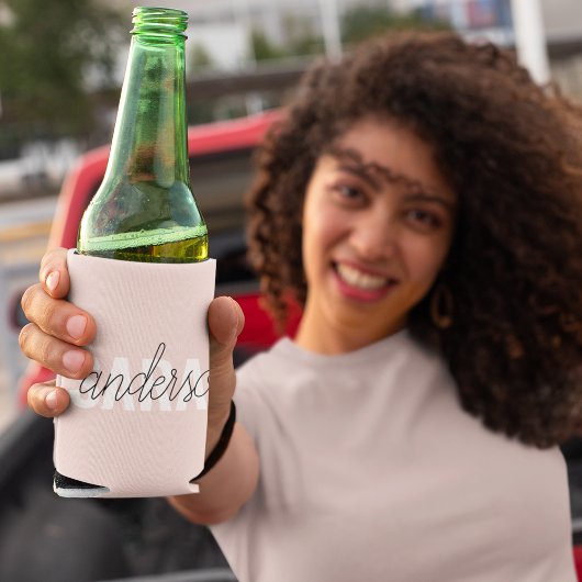 Modern Pastel Roze Beauty, op maat Blikjeskoeler