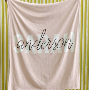 Modern Pastel Roze Beauty, op maat Fleece Deken