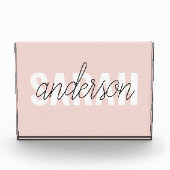 Modern Pastel Roze Beauty, op maat Fotoblokken (Voorkant)