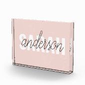 Modern Pastel Roze Beauty, op maat Fotoblokken (Rechts)