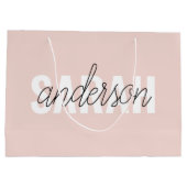 Modern Pastel Roze Beauty, op maat Groot Cadeauzakje (Achterkant)