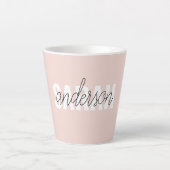 Modern Pastel Roze Beauty, op maat Latte Mok (Voorkant)