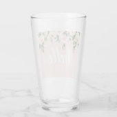 Modern Pastel Roze Bloemen Hallo en u noemt Glas (Achterkant)