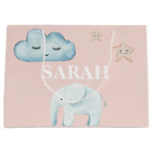 Modern Pastel Roze & Blue Child Name Groot Cadeauzakje (Voorkant)
