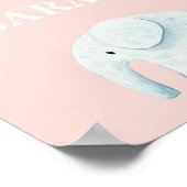 Modern Pastel Roze & Blue Child Name Poster (Hoek)
