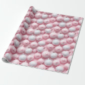 Modern Pastel Roze Girly Kerstboom Ornamenten Cadeaupapier (Uitgerold)