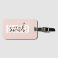 Modern Pastel Roze Hallo en u noemt