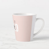Modern Pastel Roze Hallo en u noemt Latte Mok (Rechts)
