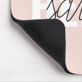 Modern Pastel Roze Hallo en u noemt Muismat (Hoek)