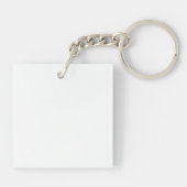 Modern Pastel Roze Hallo en u noemt Sleutelhanger (Achterkant)