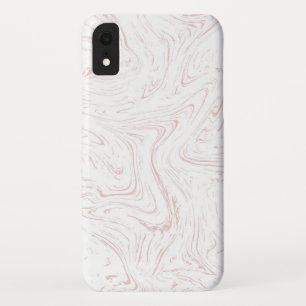 Modern Pastel Roze Marmer Patroon iPhone XR Hoesje